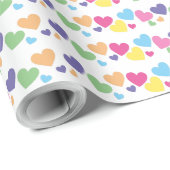 illusima Regenbogen-Liebesherzen-Party Geschenkpapier (Rolleneckpunkt)