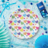 illusima Regenbogen-Liebesherzen-Party Pappteller (Party)