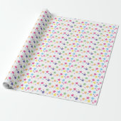 illusima Regenbogen Sterne Party Geschenkpapier (Ungerollt)