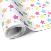 illusima Regenbogen Sterne Party Geschenkpapier (Rolleneckpunkt)