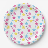 illusima Regenbogen Sterne Party Pappteller (Vorderseite)