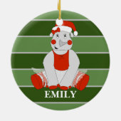 illusima Rhino Personalisierte Weihnachten Keramik Ornament (Hinten)
