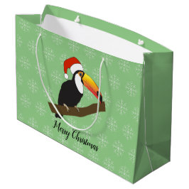 illusima Toucan Christmas Snowflake Light Green Große Geschenktüte