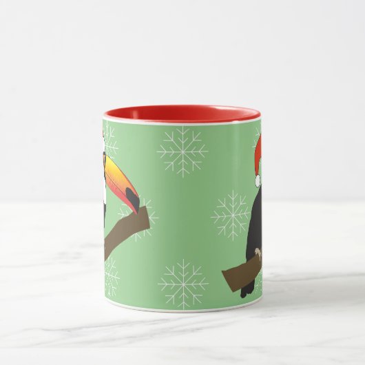 illusima Toucan Christmas Snowflakes Tasse (Zentrum)