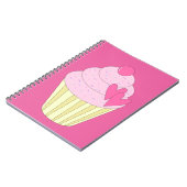 illusima verzierter Cupcake Notizblock (Linke Seite)