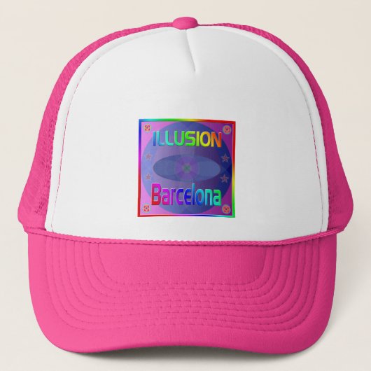 "ILLUSION Barcelona" Hat! Truckerkappe (Vorderseite)