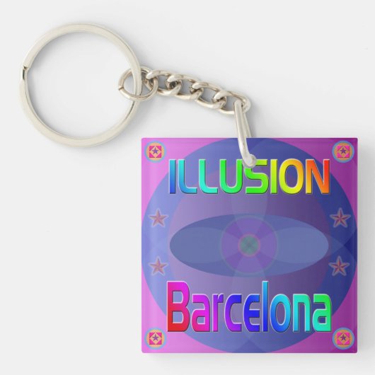 "ILLUSION Barcelona" Schlüsselanhänger! Schlüsselanhänger (Vorderseite)