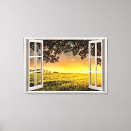 Illusion, dass Ihr Haus in einer ländlichen Landsc Leinwanddruck