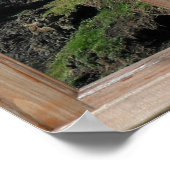 Illusion der Beach View aus einem Fake-Holzfenster Poster (Ecke)