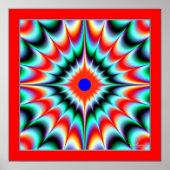Illusion der Farbexplosion Poster (Vorne)