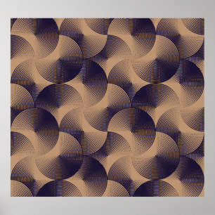 Illusion der optischen Kreise: Nahtlos geometrisch Poster