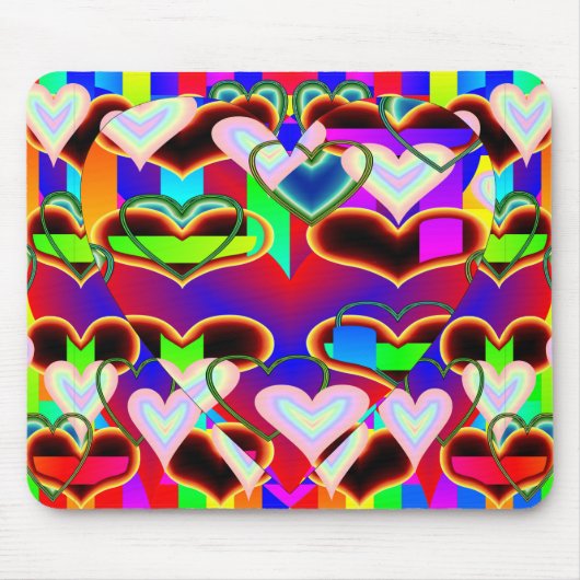 Illusion des Herzens von Kenneth Yoncich Mousepad (Vorne)