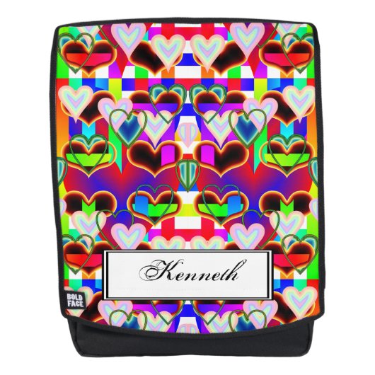 Illusion des Herzens von Kenneth Yoncich Rucksack (Vorderseite)