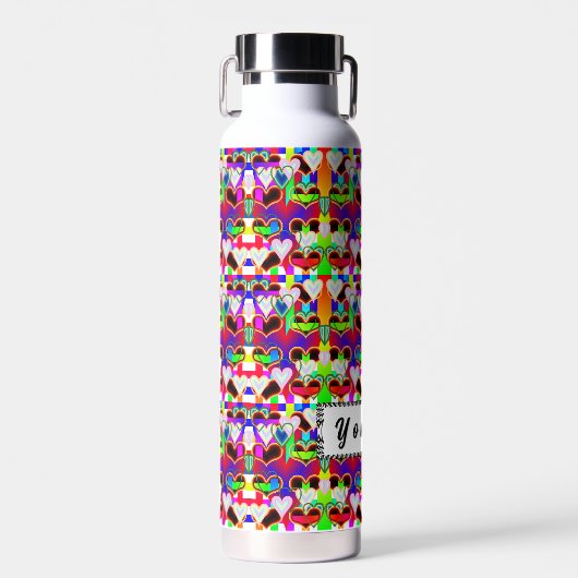 Illusion des Herzens von Kenneth Yoncich Trinkflasche (Vorne)