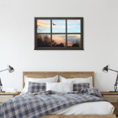 Illusion des Schwarzen Fakes des Sonnenuntergangs Leinwanddruck (Insitu (Schlafzimmer))