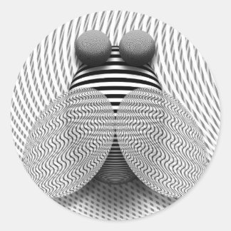 Illusion - Die Fliege, die die Debatte gewonnen ha Runder Aufkleber