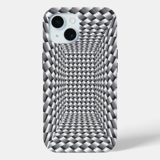 Illusion einer Box aus rostfreiem Stahl Case-Mate iPhone Hülle (Rückseite)