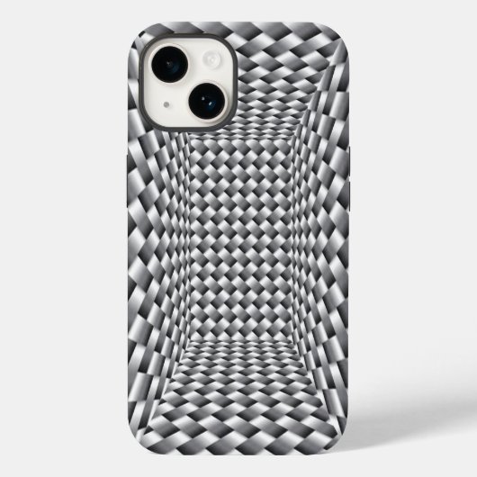 Illusion einer Box aus rostfreiem Stahl Case-Mate iPhone Hülle (Rückseite)