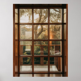 Illusion eines Sonnenuntergangsbaum durch das Fake Poster