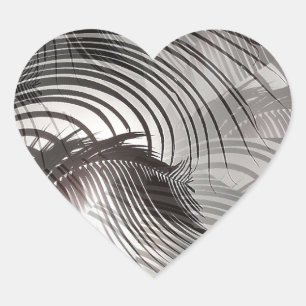 Illusion Herz-Aufkleber