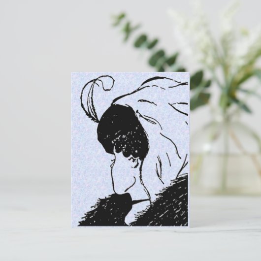 Illusion, jung, alte Frau Postkarte (Stehend Vorderseite)