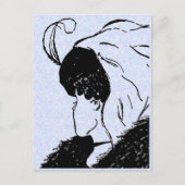 Illusion, jung, alte Frau Postkarte (Vorderseite)