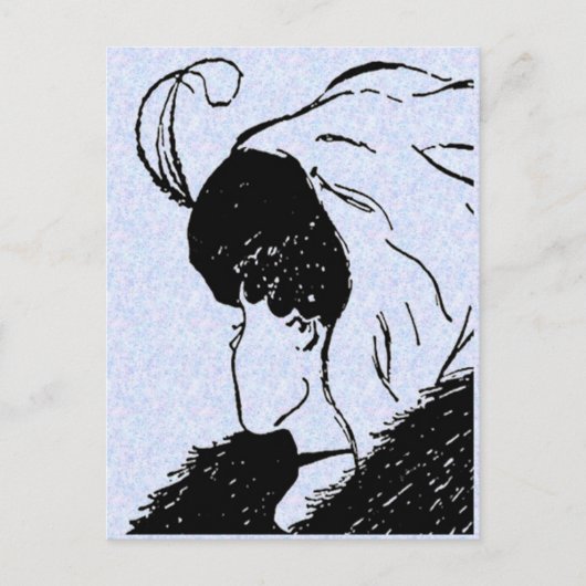 Illusion, jung, alte Frau Postkarte (Vorderseite)