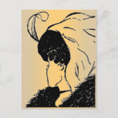 Illusion, jung, alte Frau Postkarte (Vorderseite)