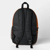 Illusion Peach & Marsala Custom Monogram Backpack Bedruckter Rucksack (Rückseite)