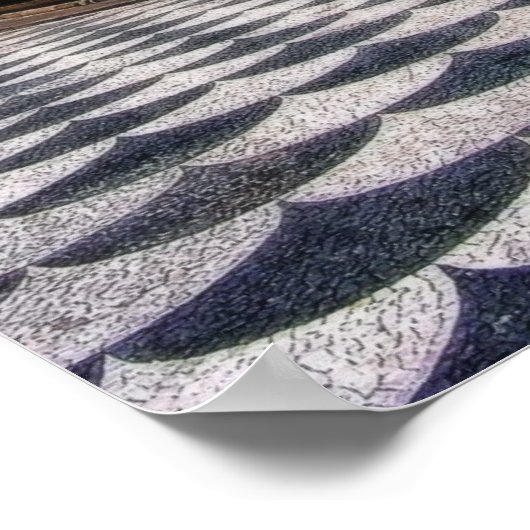 Illusion Tiles Art: Funchal, Madeira (Portugal) P Poster (Ecke)