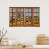 Illusion von Afrikanischen Elefanten Poster (Küche)