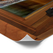 Illusion von Holzbäumen - Landschaft im Herbst Poster (Ecke)