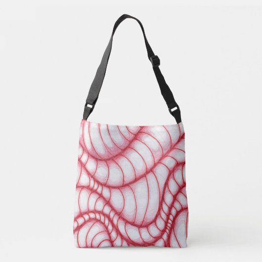 Illusion Worms Crossbody Bag Tragetaschen Mit Langen Trägern (Rückseite)