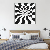 Illusionary Square | Modern Leinwanddruck (Insitu (Schlafzimmer))