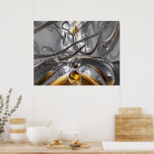 Illusionen Abstraktes Poster (Küche)