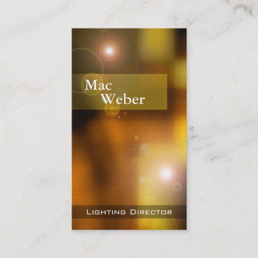 Illusionen - Beleuchtungs-Direktor Tech Lighting Visitenkarte (Vorderseite)