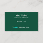 Illusionen - Beleuchtungs-Direktor Tech Lighting Visitenkarte (Rückseite)