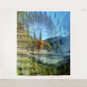 Illusionen in den Bergen...... Wandteppich (Vorderseite)