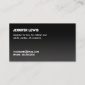 Illusionist Magician Telefonnummerkarte (Rückseite)