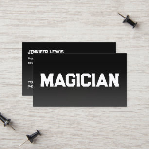 Illusionist Magician Telefonnummerkarte