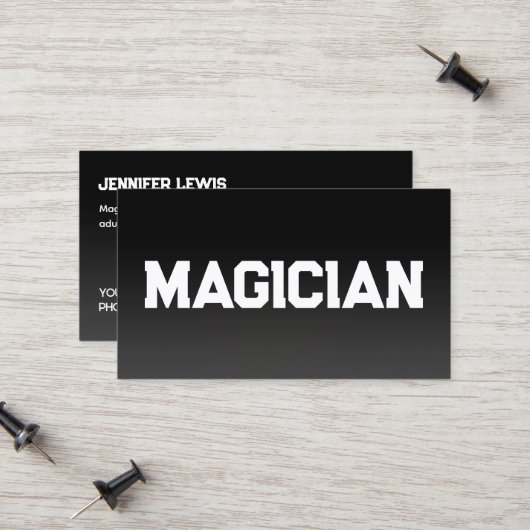 Illusionist Magician Telefonnummerkarte (Vorderseite/Rückseite Beispiel)