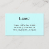 Illusionist Visitenkarte (Rückseite)