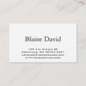 Illusionist Visitenkarte (Rückseite)