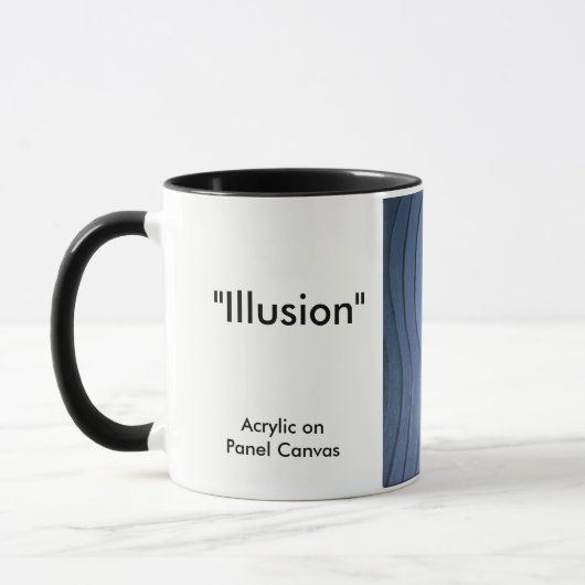 "Illusions-" - abstrakter Kunstentwurf auf Kaffee Tasse (Links)