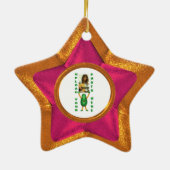 Illusions-Fotogrenze des hölzernen Sternes Keramik Ornament (Hinten)