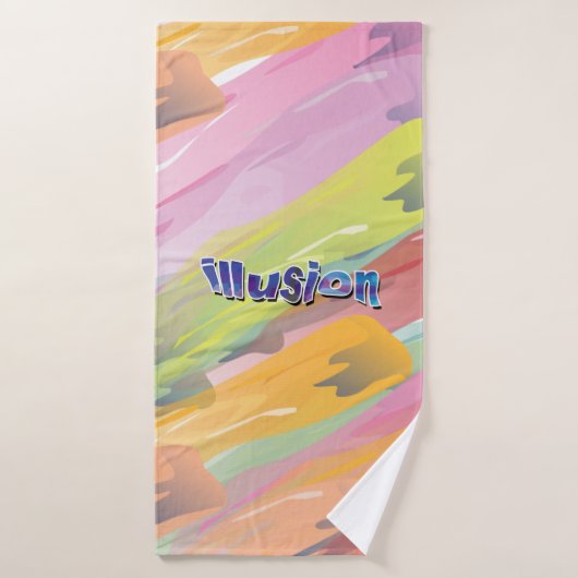 Illusionsabstraktes Design Aquarell Badehandtuch (Badehandtuch)