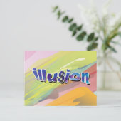 Illusionsabstraktes Design Aquarell Postkarte (Stehend Vorderseite)