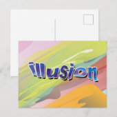 Illusionsabstraktes Design Aquarell Postkarte (Vorne/Hinten)