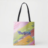 Illusionsabstraktes Design Aquarell Tasche (Vorderseite)