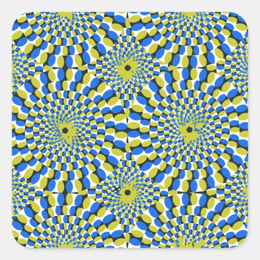 Illusionskreis Quadratischer Aufkleber (Vorderseite)